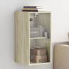 Wall Cabinet with Glass Doors Sonoma Oak 35x37x68.5 cm Colour sonoma oak Quantity in Package 1 Number of 