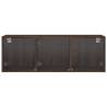 Wall Cabinet with Glass Doors - Brown Oak 102x37x35 cm