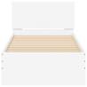 Stylish Bed Frame with Headboard & LED Lights - White 75x190 cm