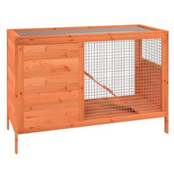 Rabbit Hutch Brown 103x44 cm | Solid Pine Wood Pet House