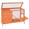 Rabbit Hutch Brown 103x44 cm | Solid Pine Wood Pet House