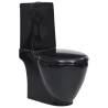 Ceramic Toilet Back Water Flow Black Colour black 