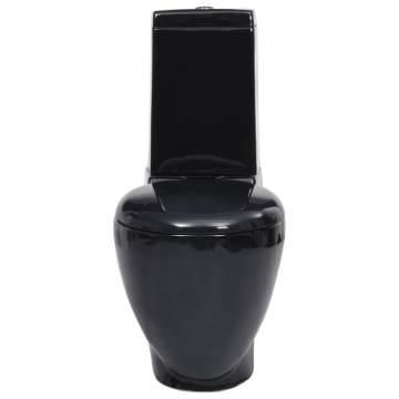 Ceramic Toilet Black - Contemporary Back Water Flow Design