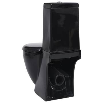 Ceramic Toilet Black - Contemporary Back Water Flow Design