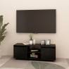 Elegant Black TV Cabinet - Solid Pinewood | HipoMarket