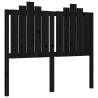 Small Double Black Bed Frame with Headboard - Solid Wood