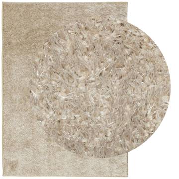 Rug ISTAN High Pile Shiny Look Beige 200x280 cm - Hipomarket