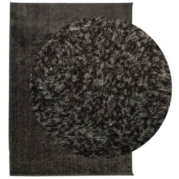 Rug ISTAN High Pile Shiny Look Anthracite 200x280 cm