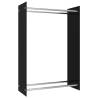 Firewood Rack Black 80x35x120 cm - Sturdy & Elegant Storage