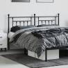 Black Metal Headboard 160 cm - Stylish Design for Bedrooms