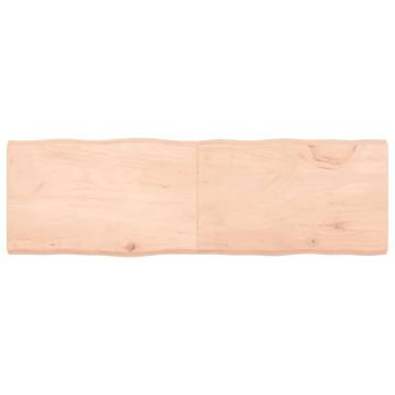 Untreated Solid Wood Live Edge Table Top - 160x50x(2-6) cm