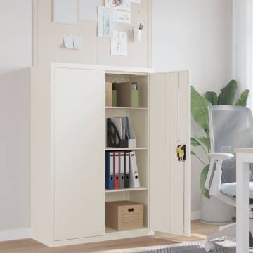 File Cabinet White 90x40x140 cm Steel - Organize Your Office