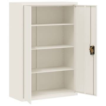 File Cabinet White 90x40x140 cm Steel - Organize Your Office