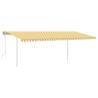 Manual Retractable Awning 6x3m Yellow & White - Hipomarket UK