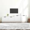 TV Cabinet White 158.5x36x45 cm Engineered Wood Colour white Quantity in Package 1 