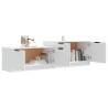 Stylish White TV Cabinet - 158.5x36x45 cm - Engineered Wood