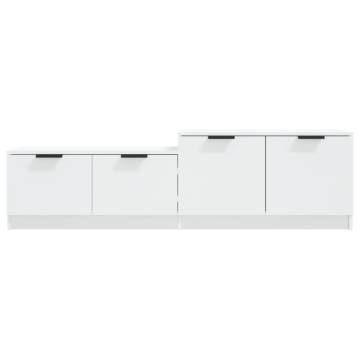 Stylish White TV Cabinet - 158.5x36x45 cm - Engineered Wood