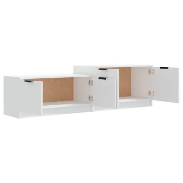 Stylish White TV Cabinet - 158.5x36x45 cm - Engineered Wood