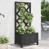 Planter with Trellis Black Solid Wood Fir Colour black Size 40 x 30 x 90 cm Quantity in Package 1 