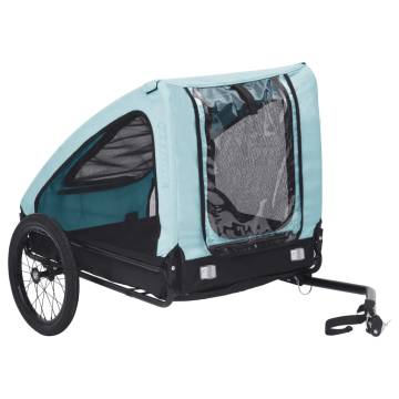 Pet Bike Trailer Blue and Black - Durable & Convenient