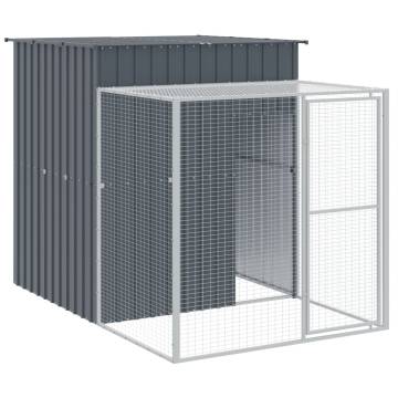 Durable Chicken Cage with Run - Anthracite 165x863x181 cm