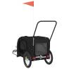 Pet Bike Trailer - Black Oxford Fabric & Iron | HipoMarket