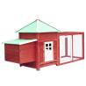 Chicken Coop with Nest Box Red 190x72x102 cm Solid Firwood Colour red 