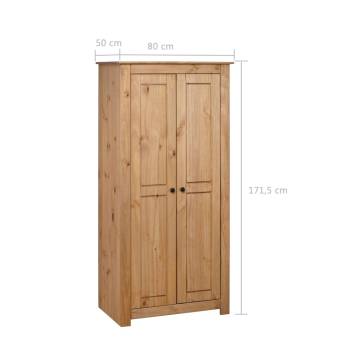 Solid Pine Wardrobe 80x50x171.5 cm - Panama Range