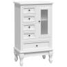 Elegant White Cabinet with 5 Drawers & 2 Shelves - Hipomarket