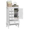 Elegant White Cabinet with 5 Drawers & 2 Shelves - Hipomarket