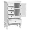 Elegant White Cabinet with 5 Drawers & 2 Shelves - Hipomarket