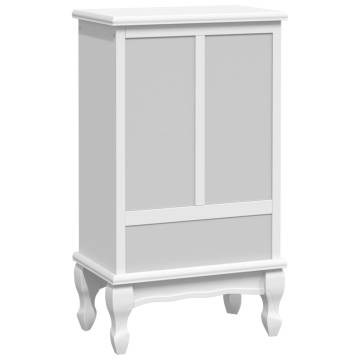 Elegant White Cabinet with 5 Drawers & 2 Shelves - Hipomarket