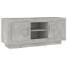 Stylish Concrete Grey TV Cabinet | Engineered Wood 102x35x45 cm