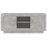 Stylish Concrete Grey TV Cabinet | Engineered Wood 102x35x45 cm