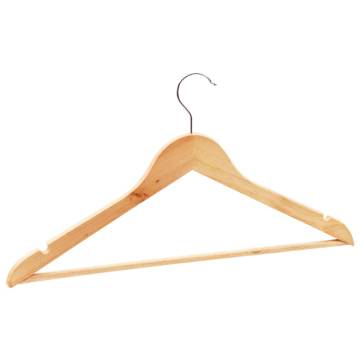 100 pcs Non-slip Hardwood Clothes Hanger Set | Durable & Sturdy