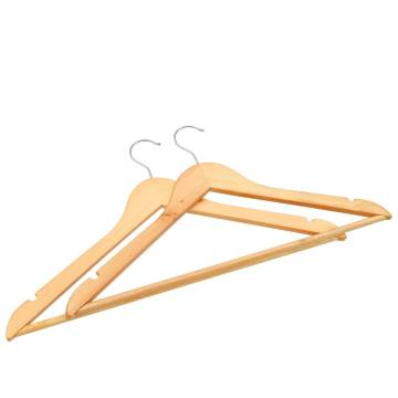 100 pcs Non-slip Hardwood Clothes Hanger Set | Durable & Sturdy