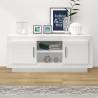 High Gloss White TV Cabinet - Stylish & Practical 102x35x45 cm