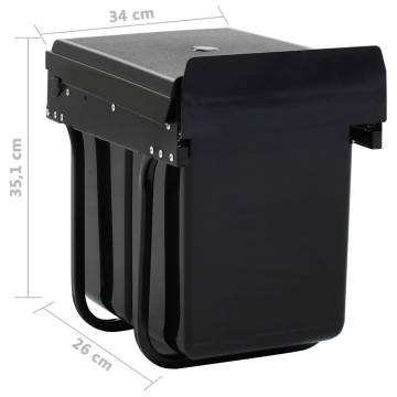 Soft-Close 20L Kitchen Cupboard Pull-out Dustbin