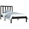 Black Solid Wood Pine Bed Frame 90x190 cm - Timeless Design