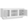 High Gloss White TV Cabinet - Stylish & Practical 102x35x45 cm