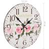 Vintage Wall Clock Flower 30 cm - Retro Home Decor | HipoMarket