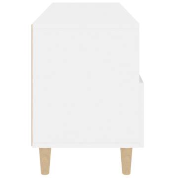 Stylish White TV Cabinet in Engineered Wood | 80x36x50 cm