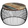 Coffee Table Round Solid Reclaimed Wood 68x37 cm Size 68 x 37 cm Quantity in Package 1 Material solid reclaimed wood 