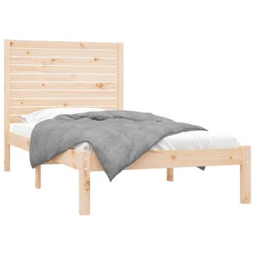 Solid Wood Bed Frame 100x200 cm - Timeless Design