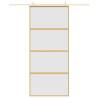 Sliding Door Gold 90x205 cm - Frosted ESG Glass & Aluminium