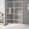 Walk-in Shower Wall White 140x195 cm Clear ESG Glass Colour white Size 140 x 195 cm Model transparent 