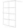 Walk-in Shower Wall White 140x195 cm Clear ESG Glass