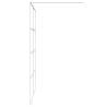 Walk-in Shower Wall White 140x195 cm Clear ESG Glass