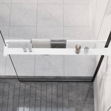 Durable White Shower Shelf for Walk-in Shower Wall - 80 cm