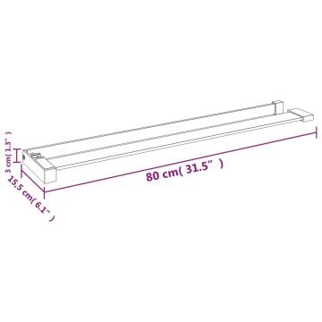 Durable White Shower Shelf for Walk-in Shower Wall - 80 cm